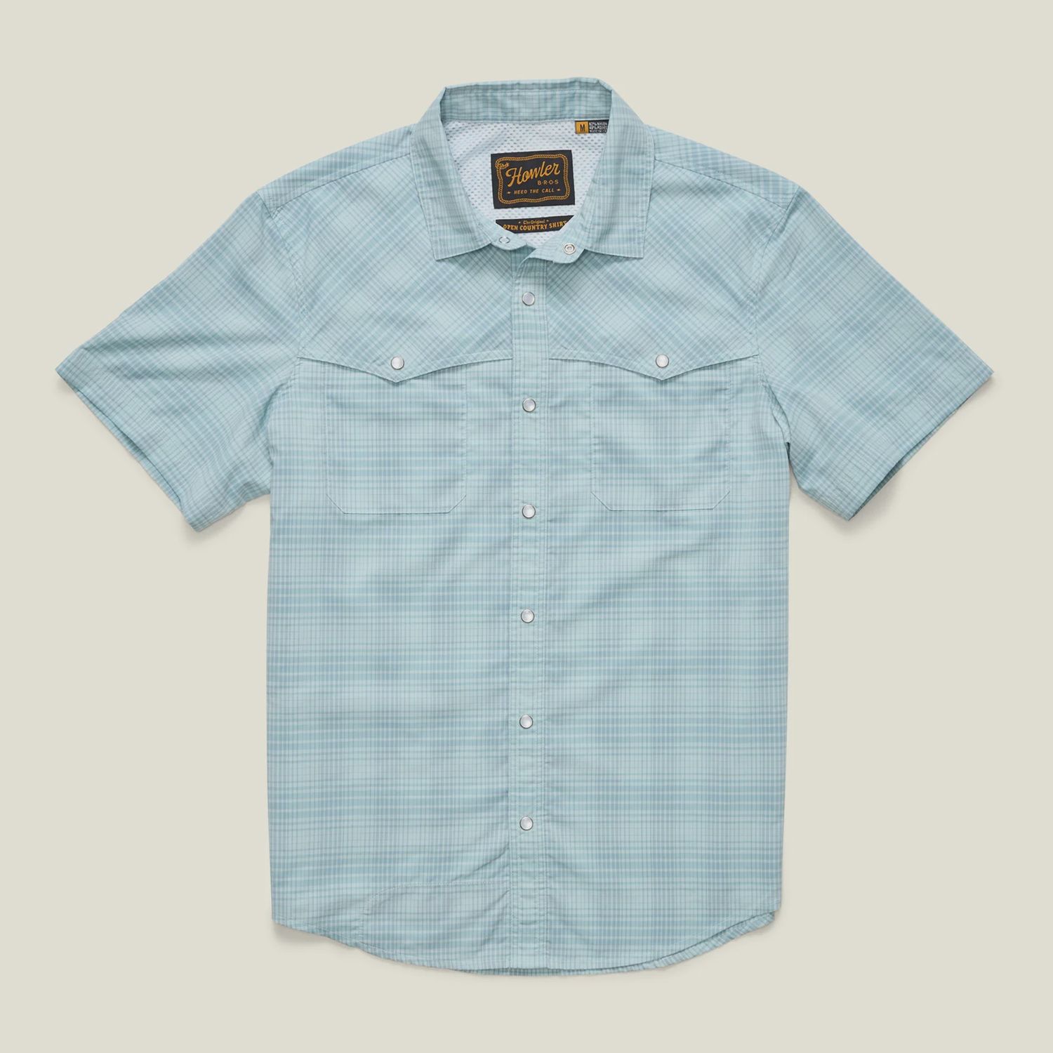 Open Country Tech Shirt, Color: Coopers Plaid: Sterling Blue, Size: S