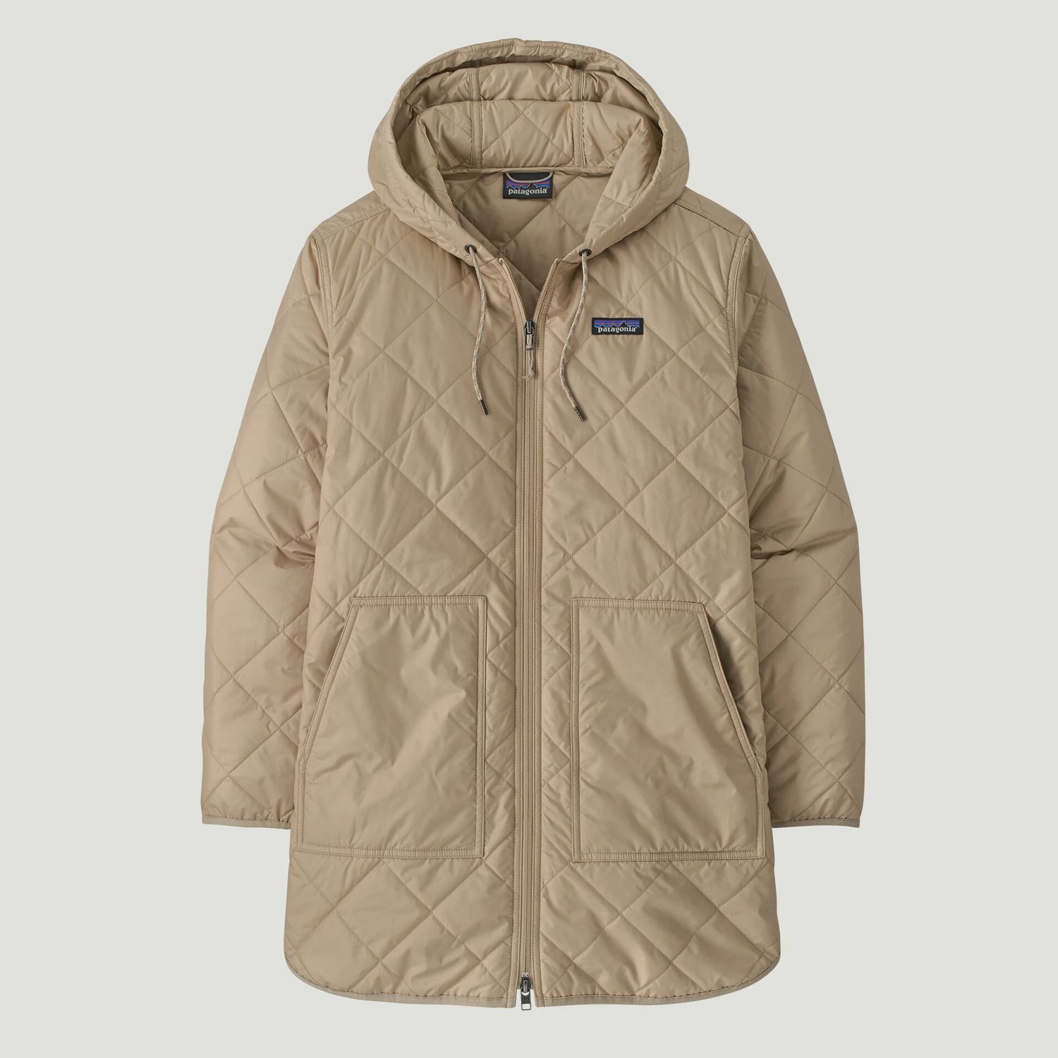 W&#39;s Diamond Quilted Parka, Color: Oar Tan, Size: S
