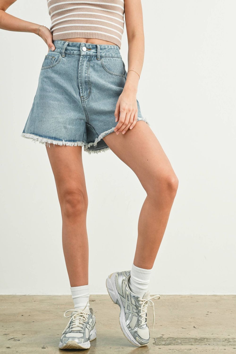 High Waisted Denim Shorts