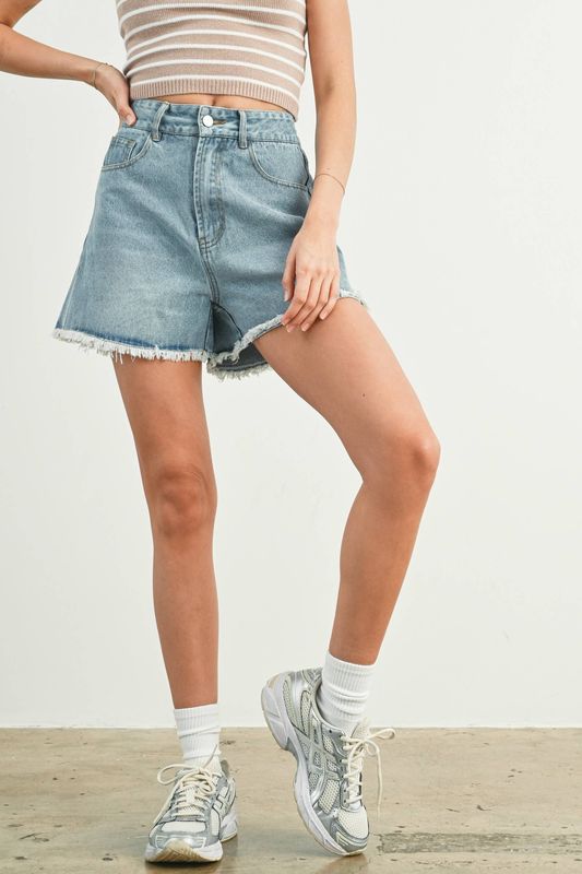 High Waisted Denim Shorts