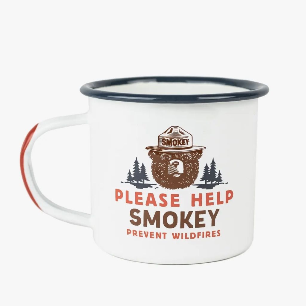 Please Help Smokey Enamel Mug