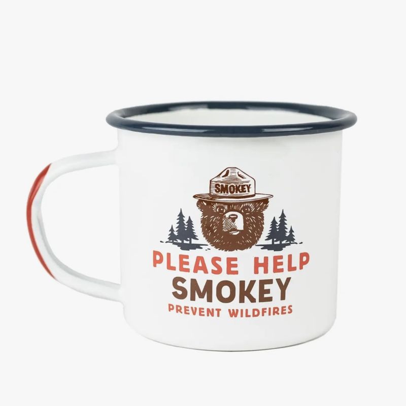 Please Help Smokey Enamel Mug