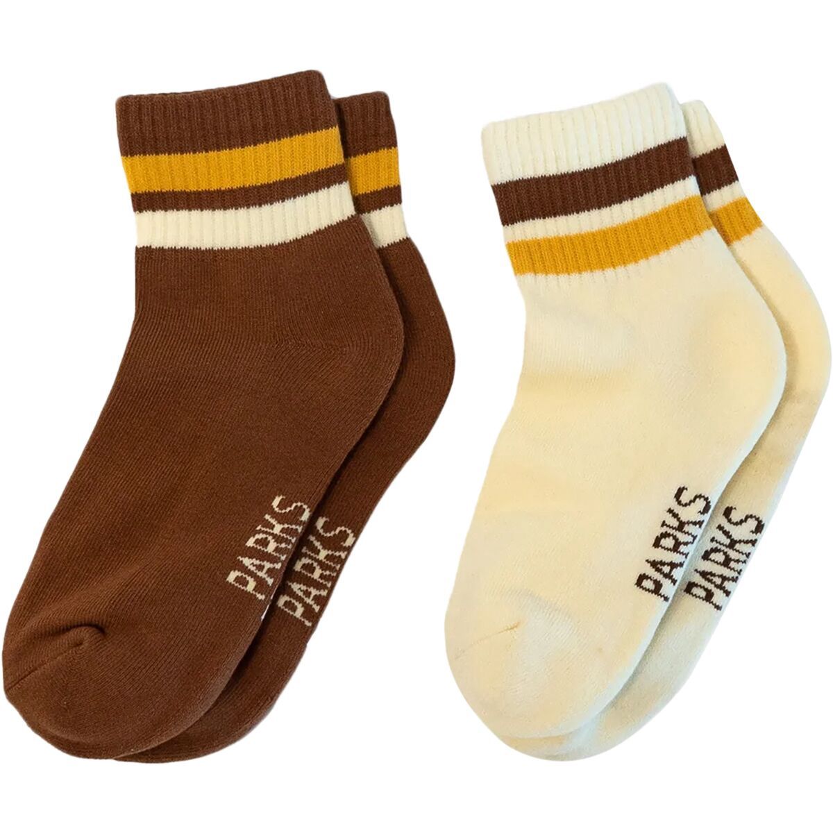 Trail Crew Quarter Sock 2 Pack, Color: White and Gold, Size: XS/S