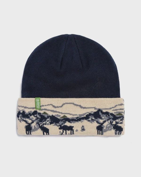 Acadia Moose Beanie, Color: Navy