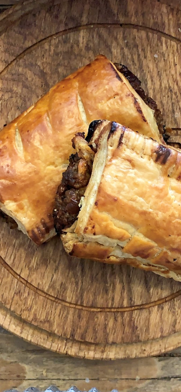 Dublicious Vegetarian Sausage Roll.