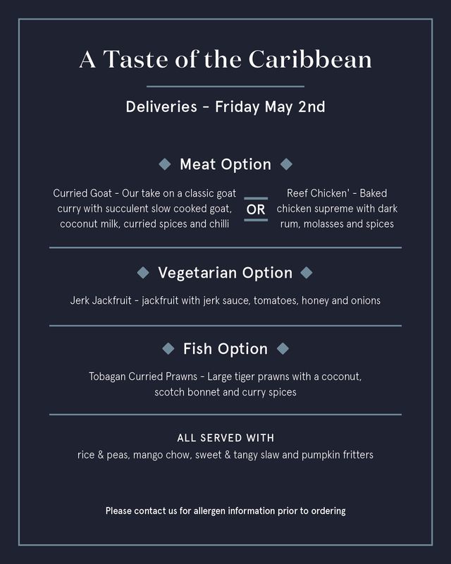 May 2nd  - Dublicious Delivers - A Taste of Caribbean
