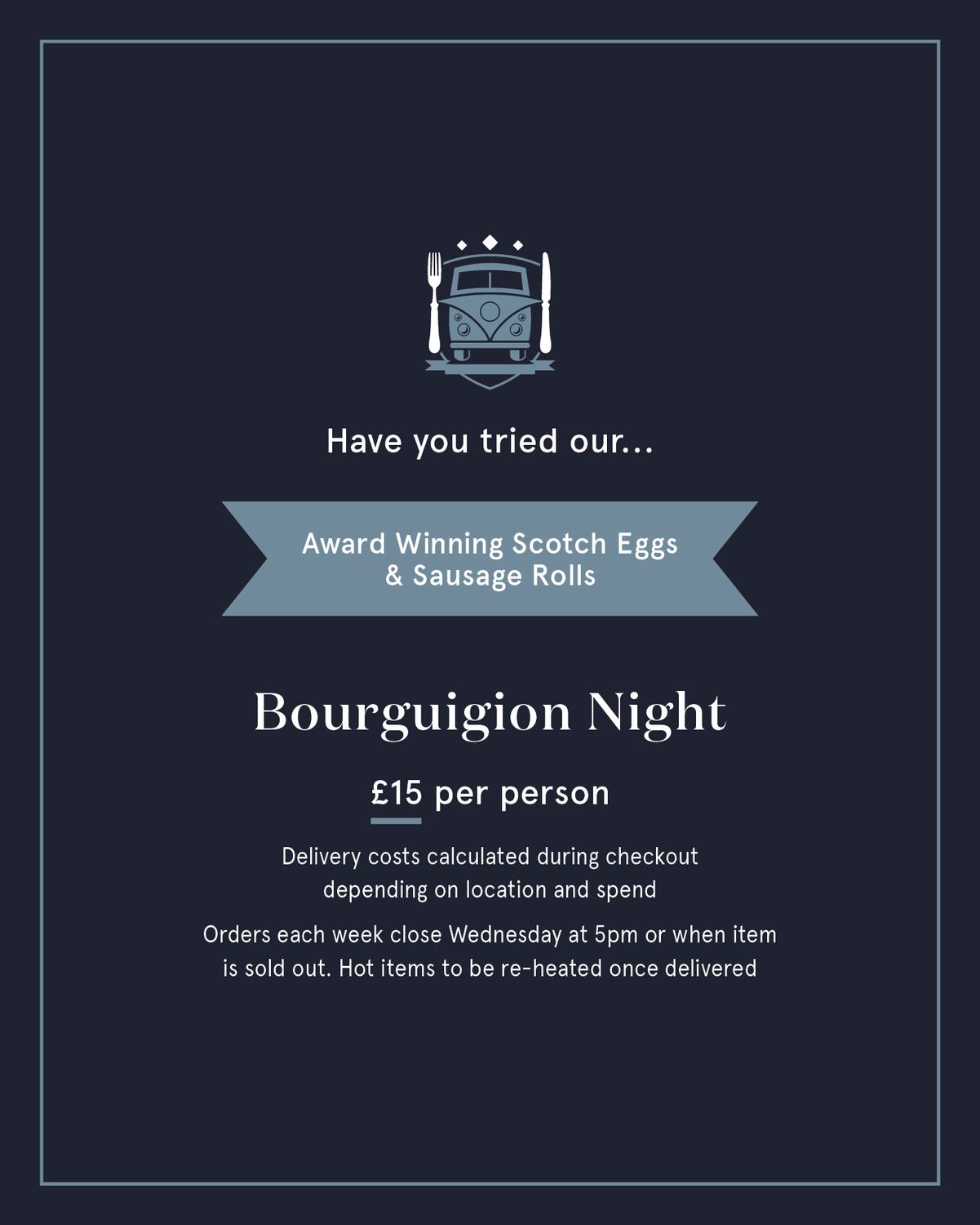 December 19th  - Dublicious Deliveries - Bourguignon Night
