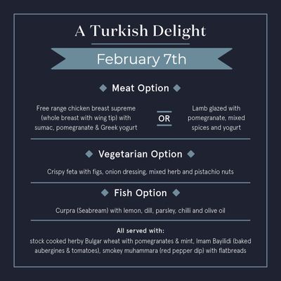 February 7th - Dublicious Delivers - A Turkish Delight