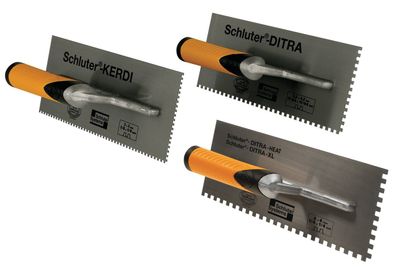 Square-notched trowel