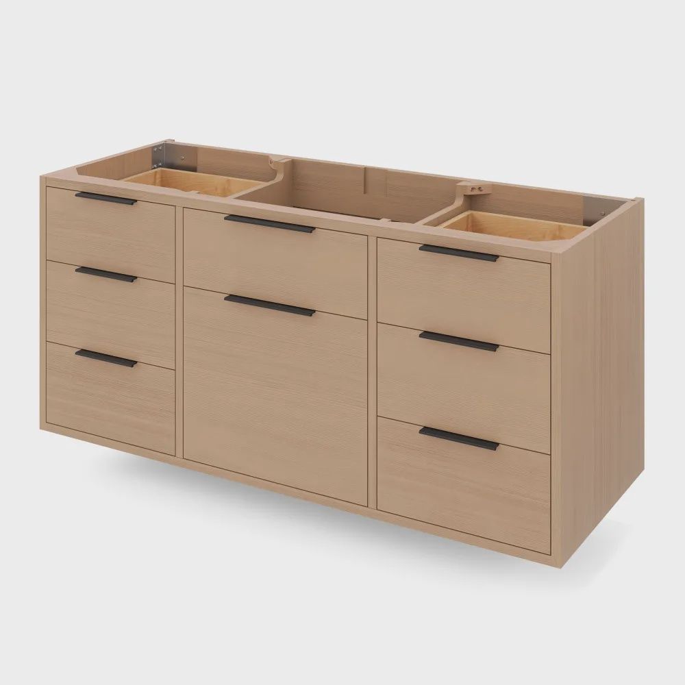 48&quot; Gardner Vanity, Finish: Natural Oak, Vanity Legs: Floating