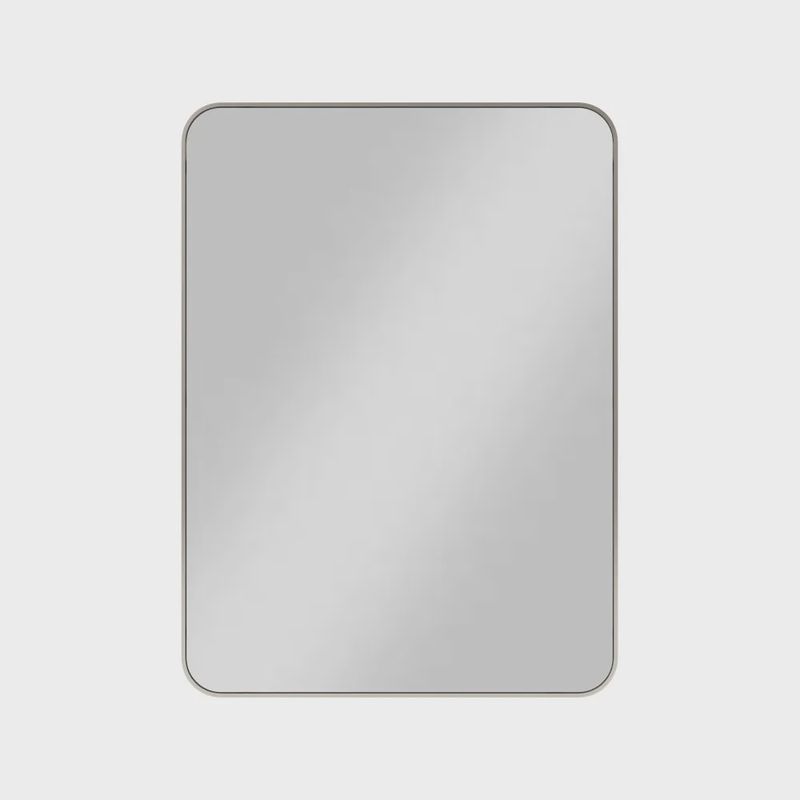 Rounded Rectangle Metal Frame Mirror