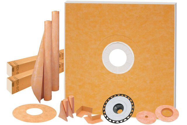 Schluter Kerdi Shower kit without drain grate, Size: 72&quot; X 72&quot; ABS