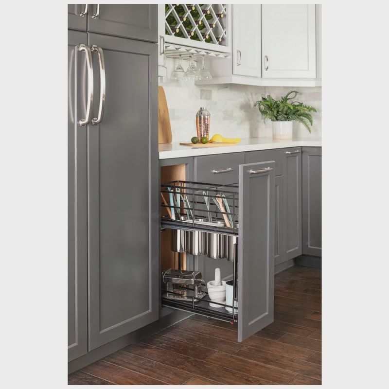 8" STORAGE WITH STYLE® Metal "No Wiggle" Soft-close Utensil Base Pullout