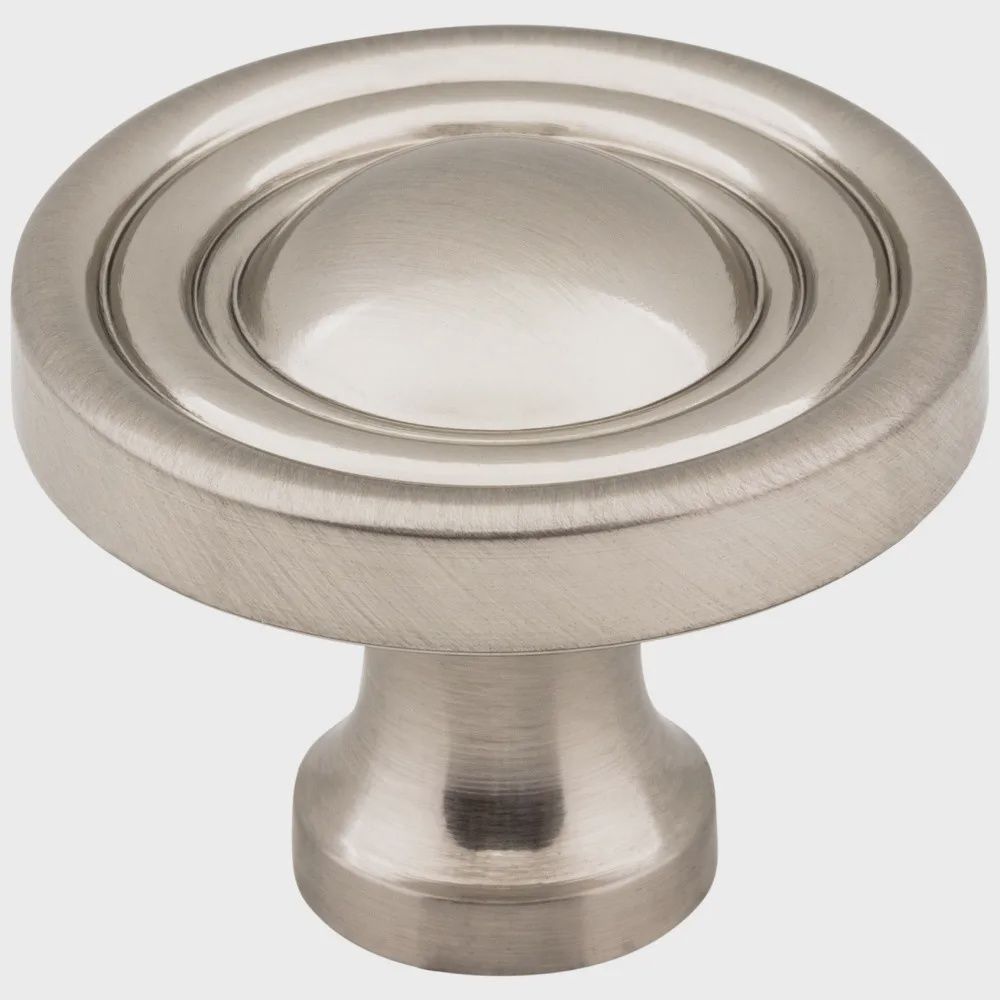 1-3/8&quot; Diameter Round Bella Cabinet Knob, Finish: Satin Nickel