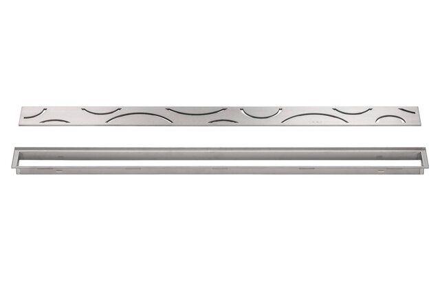 Kerdi-Line 29/32&quot; Frame, Grate Design: Curve, Size: 19-11/16&quot;