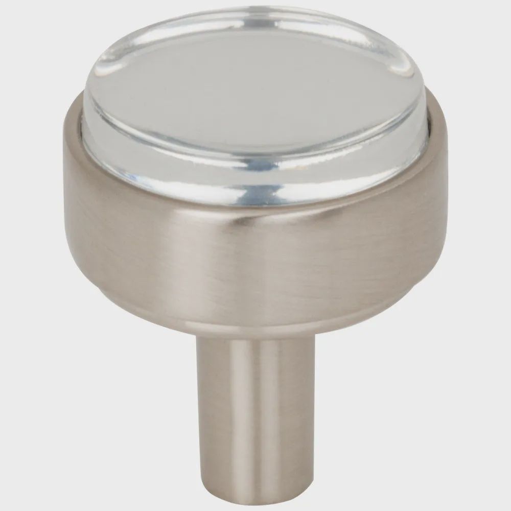1-1/8&quot; Diameter Carmen Cabinet Knob, Finish: Satin Nickel