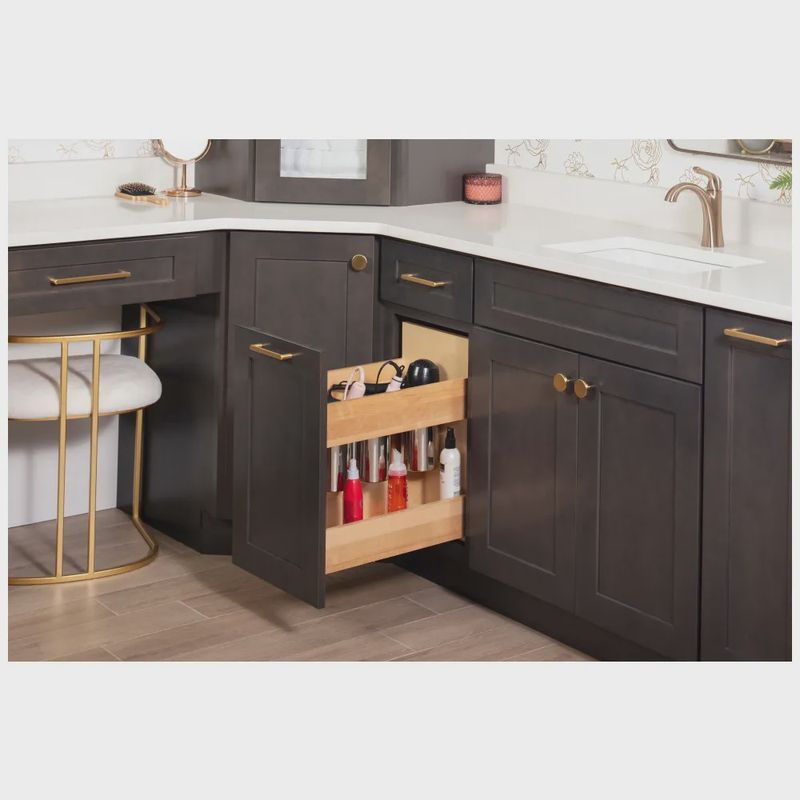 &quot;No Wiggle&quot; Powered Vanity Pullout for Door/Drawer Base Cabinet