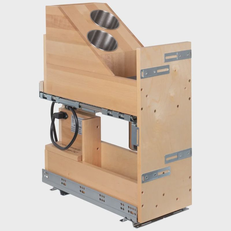 "No Wiggle" Powered Vanity Pullout for Full Height Base Cabinet