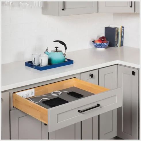 Charging Drawer with In-Drawer Outlets &amp; Charging Ports