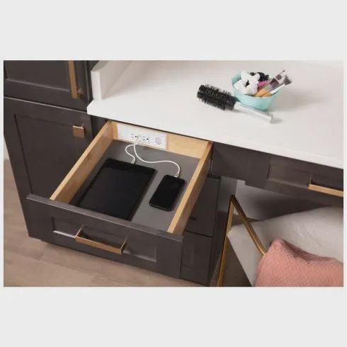 15&quot; Charging Drawer for Bath with In-Drawer Outlets &amp; Charging Ports