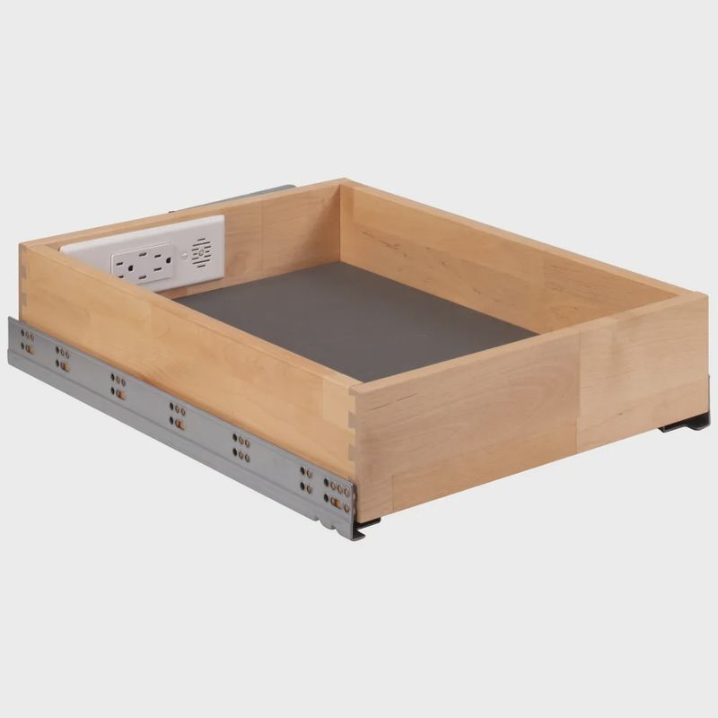 15" Charging Drawer for Bath with In-Drawer Outlets &amp; Charging Ports