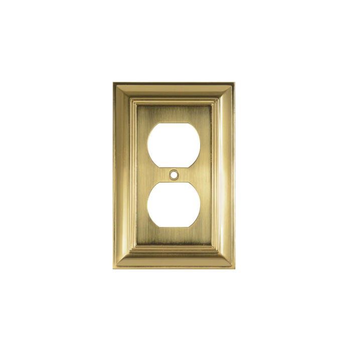 Amber Gold Impressions Wall Plates, Finish: Amber Gold, Type: Single Duplex