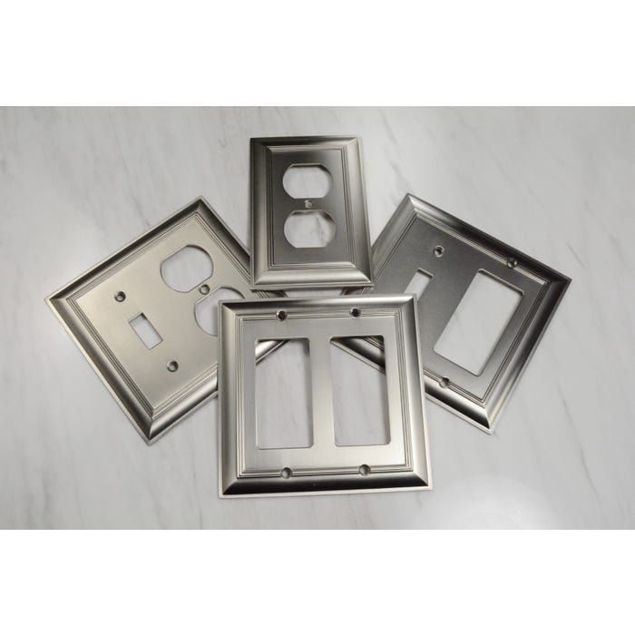 Brushed Nickel - Impressions Wall Plates