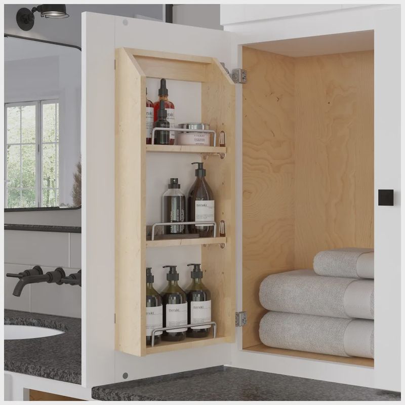 Wood Door Mount Spice Rack