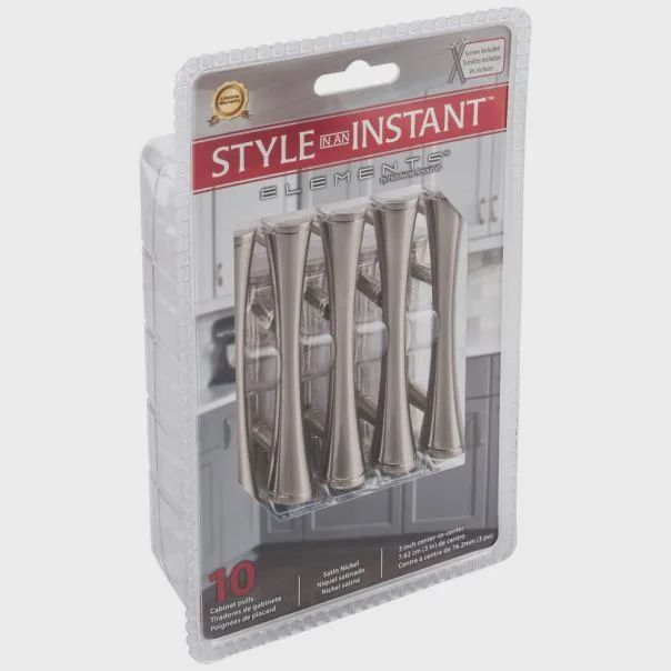 3" Center-to-Center Sedona Satin Nickel Packaged Cabinet Pull