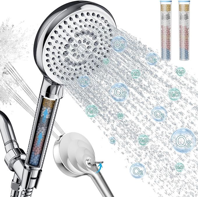 Chrome Handheld Filtered Shower Head–10 Spray Modes