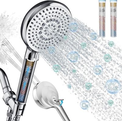 Chrome Handheld Filtered Shower Head–10 Spray Modes