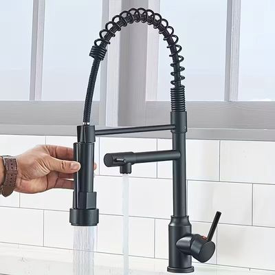 Modern High-Arc Kitchen Faucet with Pull-Down Sprayer