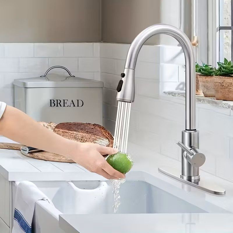 High Arc Kitchen Faucet with Pull-Down Sprayer