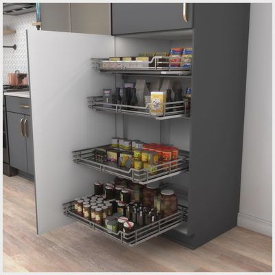 Storage with Style Metal Pilaster Set For Pullout Baskets
