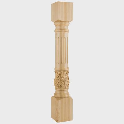 Fluted Acanthus Post