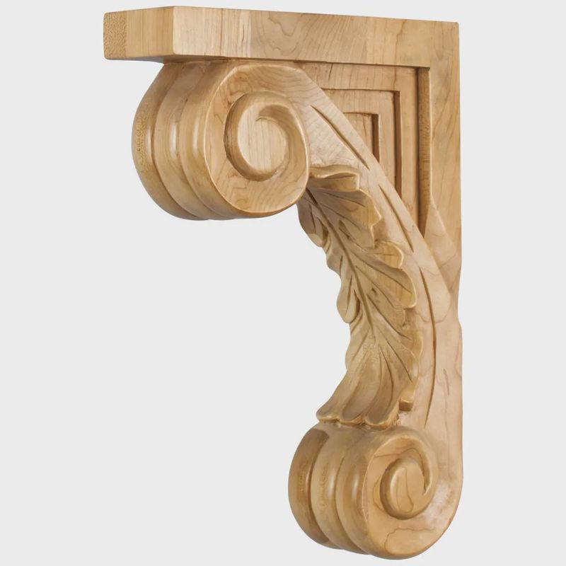 2-5/8&quot; W x 9&quot; D x 13-1/8&quot; H Scrolled Acanthus Corbel