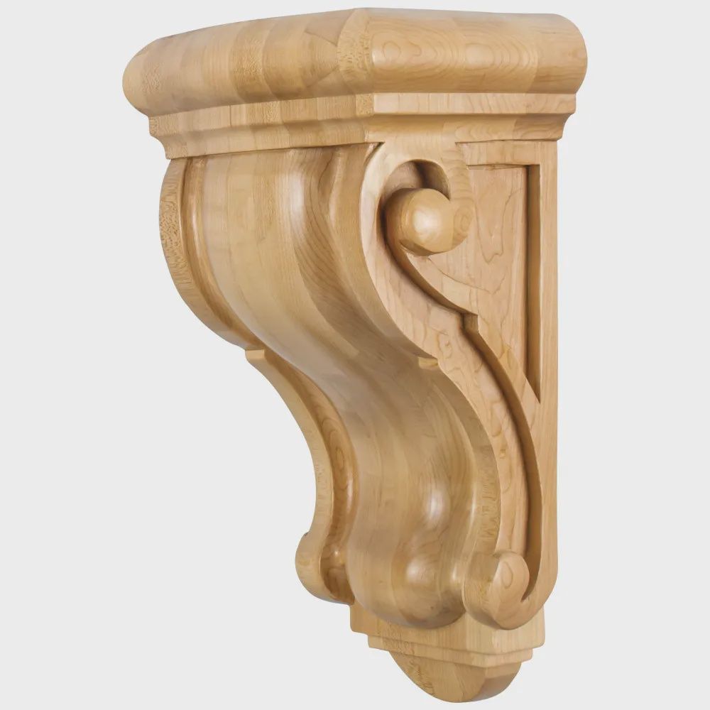 Swooping Curves Scrolled Corbel
