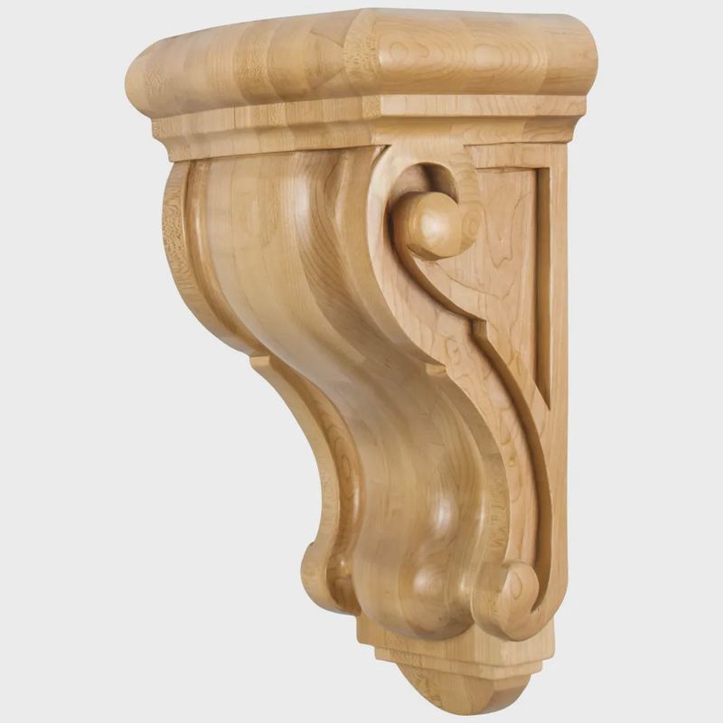Swooping Curves Scrolled Corbel