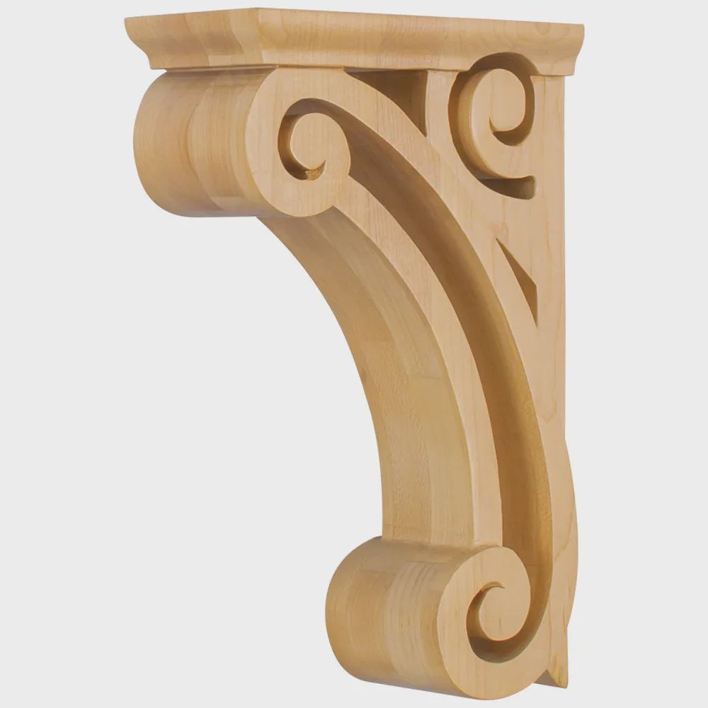 Open Space Corbel, Dimensions: 3&quot; W x 6-5/8&quot; D x 10&quot; H, Species: Cherry