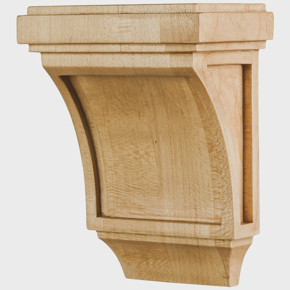 Mission Style Corbel, Dimensions: 3&quot; W x 2&quot; D x 4&quot; H, Species: Alder