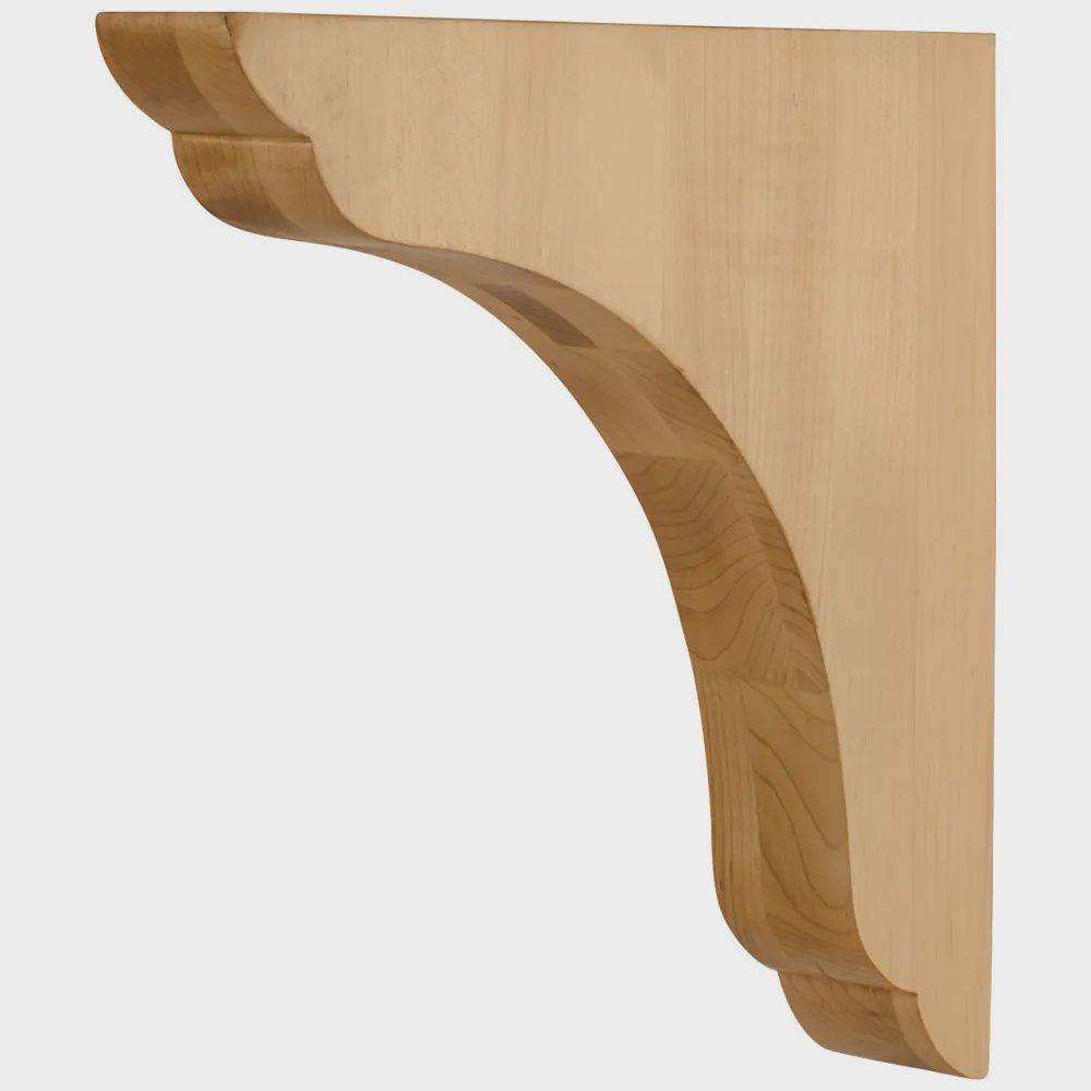 Scalloped End Corbel, Dimensions: 1-3/4&quot; W x 10&quot; D x 10-1/16&quot; H, Species: Cherry