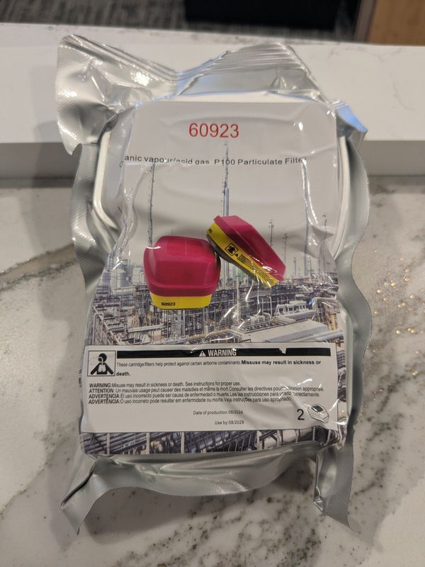 60923 ORGANIC VAPOUR/ACID GAS P100 PARTICULATE FILTER