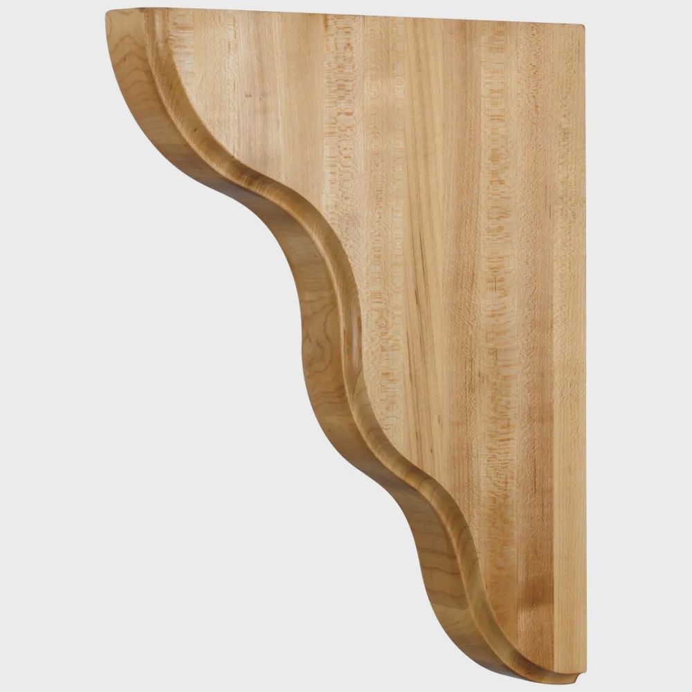Smooth Contour Corbel, Dimensions: 1-3/4&quot; W x 10-1/2&quot; D x 13-1/8&quot; H, Species: Cherry