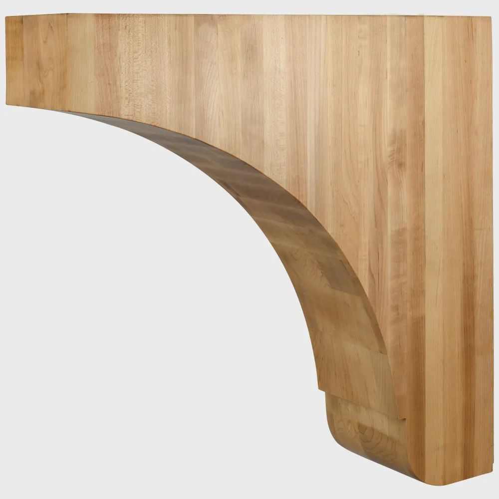 Minimalist Corbel, Dimensions: 5&quot; W x 18&quot; D x 18&quot; H, Species: Hard Maple