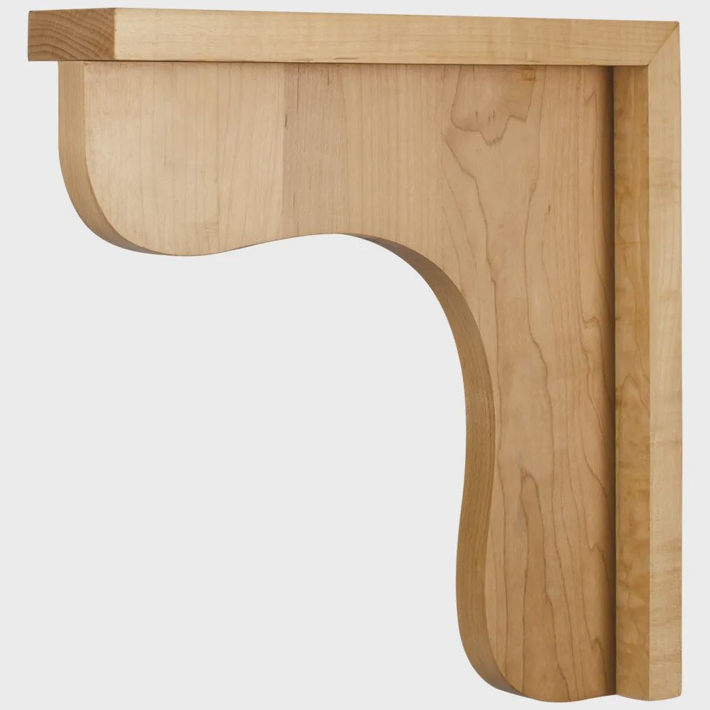Bar Corbel, Dimensions: 2-1/2&quot; W x 12&quot; D x 12&quot; H, Species: Alder