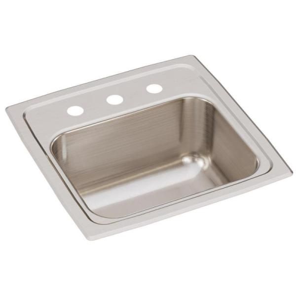 Elkay Lustertone BLR15 15" Drop-In Stainless Steel Bar Sink