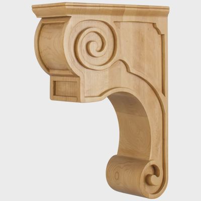 Scrolled Mission‑Style Bullnose Corbel