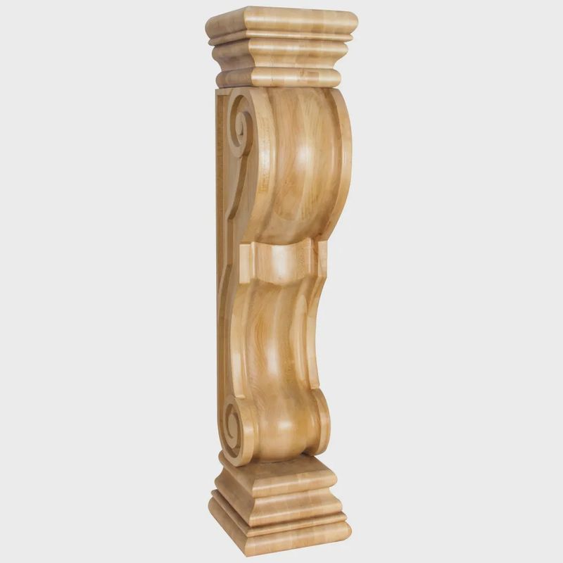 Rounded Scroll Fireplace Corbel