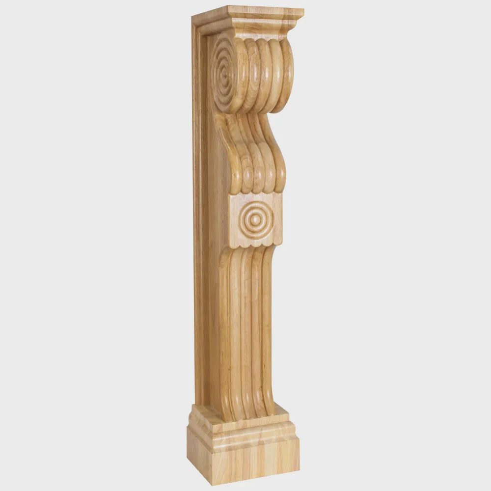 Romanesque Fluted &amp; Spiral Fireplace Corbel