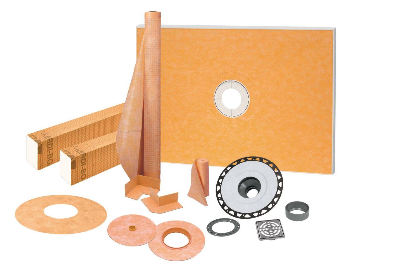 Complete shower kit, Size: 38" x 60" center ABS
